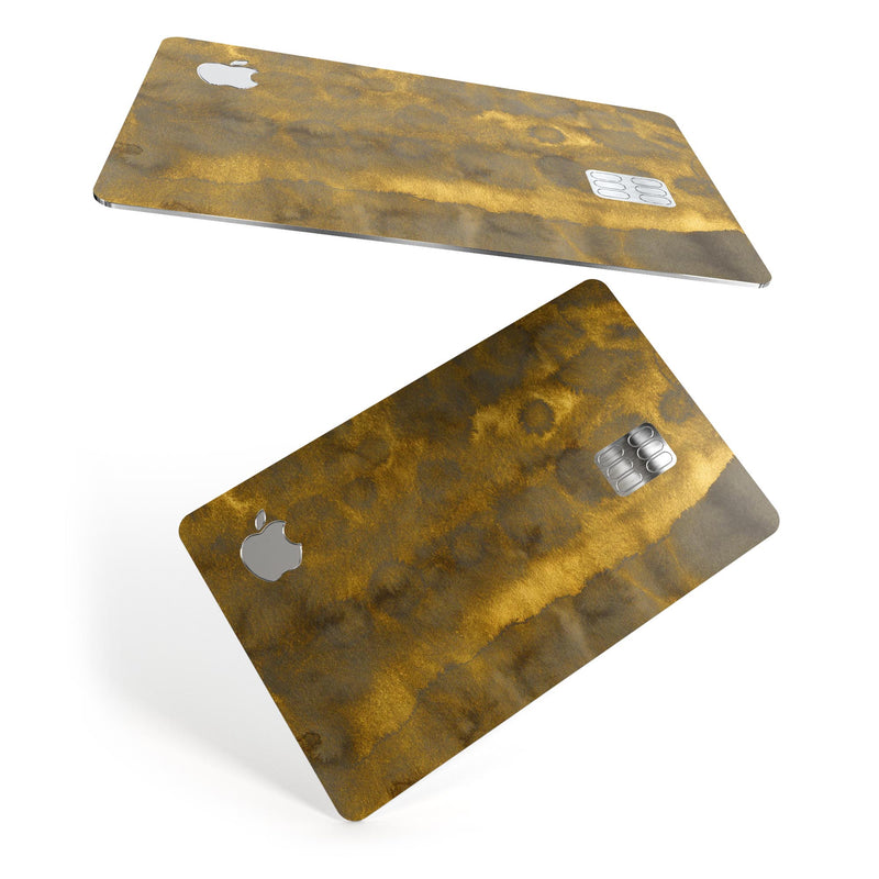 Micro Golden Caverns V2 - Premium Protective Decal Skin-Kit for the Apple Credit Card