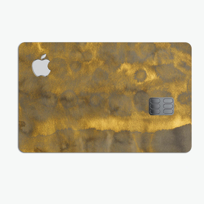 Micro Golden Caverns V2 - Premium Protective Decal Skin-Kit for the Apple Credit Card