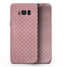Micro Golden Diamonds Over Pink - Samsung Galaxy S8 Full-Body Skin Kit