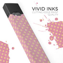 Micro Golden Diamonds Over Pink - Premium Decal Protective Skin-Wrap Sticker compatible with the Juul Labs vaping device