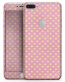 Micro Golden Diamonds Over Pink - Skin-kit for the iPhone 8 or 8 Plus