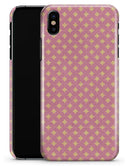 Micro Golden Diamonds Over Pink - iPhone X Clipit Case