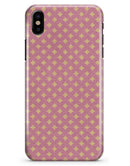 Micro Golden Diamonds Over Pink - iPhone X Clipit Case