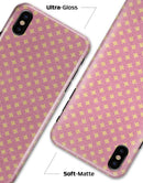 Micro Golden Diamonds Over Pink - iPhone X Clipit Case