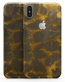 Micro Golden Giraffe Pattern - iPhone X Skin-Kit