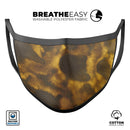 Micro Golden Leopard Spots - Made in USA Mouth Cover Unisex Anti-Dust Cotton Blend Reusable & Washable Face Mask with Adjustable Sizing for Adult or Child