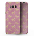 Micro Golden Pony Over Pink - Samsung Galaxy S8 Full-Body Skin Kit
