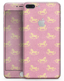 Micro Golden Pony Over Pink - Skin-kit for the iPhone 8 or 8 Plus