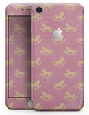 Micro Golden Pony Over Pink - Skin-kit for the iPhone 8 or 8 Plus