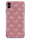 Micro Golden Pony Over Pink - iPhone X Clipit Case