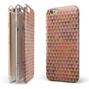 Micro Golden Triangles Over Pink Fumes iPhone 6/6s or 6/6s Plus 2-Piece Hybrid INK-Fuzed Case