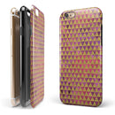 Micro Golden Triangles Over Pink Fumes iPhone 6/6s or 6/6s Plus 2-Piece Hybrid INK-Fuzed Case