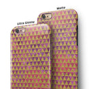 Micro Golden Triangles Over Pink Fumes iPhone 6/6s or 6/6s Plus 2-Piece Hybrid INK-Fuzed Case