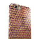 Micro Golden Triangles Over Pink Fumes iPhone 6/6s or 6/6s Plus 2-Piece Hybrid INK-Fuzed Case