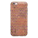 Micro Golden Triangles Over Pink Fumes iPhone 6/6s or 6/6s Plus 2-Piece Hybrid INK-Fuzed Case