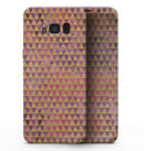 Micro Golden Triangles Over Pink Fumes - Samsung Galaxy S8 Full-Body Skin Kit