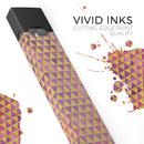 Micro Golden Triangles Over Pink Fumes - Premium Decal Protective Skin-Wrap Sticker compatible with the Juul Labs vaping device