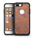 Micro Golden Triangles Over Pink Fumes - iPhone 7 or 7 Plus Commuter Case Skin Kit