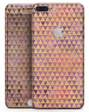 Micro Golden Triangles Over Pink Fumes - Skin-kit for the iPhone 8 or 8 Plus