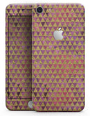 Micro Golden Triangles Over Pink Fumes - Skin-kit for the iPhone 8 or 8 Plus