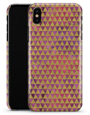 Micro Golden Triangles Over Pink Fumes - iPhone X Clipit Case