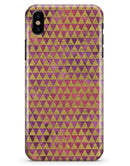 Micro Golden Triangles Over Pink Fumes - iPhone X Clipit Case