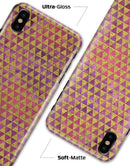 Micro Golden Triangles Over Pink Fumes - iPhone X Clipit Case