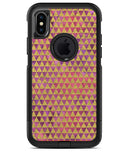 Micro Golden Triangles Over Pink Fumes - iPhone X OtterBox Case & Skin Kits