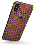 Micro Golden Triangles Over Pink Fumes - iPhone X Skin-Kit