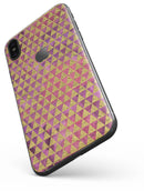 Micro Golden Triangles Over Pink Fumes - iPhone X Skin-Kit