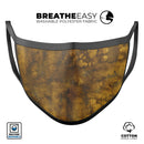 Micro Golden Watercolor Fibers V1 - Made in USA Mouth Cover Unisex Anti-Dust Cotton Blend Reusable & Washable Face Mask with Adjustable Sizing for Adult or Child