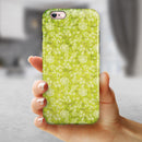 Micro Green Rose Pattern iPhone 6/6s or 6/6s Plus 2-Piece Hybrid INK-Fuzed Case