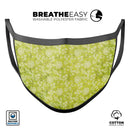Micro Green Rose Pattern - Made in USA Mouth Cover Unisex Anti-Dust Cotton Blend Reusable & Washable Face Mask with Adjustable Sizing for Adult or Child