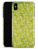 Micro Green Rose Pattern - iPhone X Clipit Case