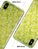 Micro Green Rose Pattern - iPhone X Clipit Case