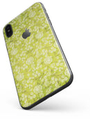 Micro Green Rose Pattern - iPhone X Skin-Kit