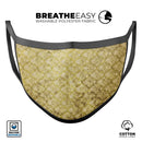 Micro Grungy Mustard Pattern - Made in USA Mouth Cover Unisex Anti-Dust Cotton Blend Reusable & Washable Face Mask with Adjustable Sizing for Adult or Child