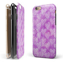 Micro Hearts Over Purple adn Piink Grunge Surface iPhone 6/6s or 6/6s Plus 2-Piece Hybrid INK-Fuzed Case