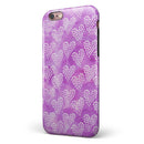 Micro Hearts Over Purple adn Piink Grunge Surface iPhone 6/6s or 6/6s Plus 2-Piece Hybrid INK-Fuzed Case
