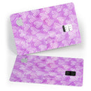 Micro Hearts Over Purple adn Piink Grunge Surface - Premium Protective Decal Skin-Kit for the Apple Credit Card