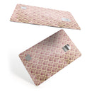 Micro Maroon and Faded Yellow Rococo Pattern - Premium Protective Decal Skin-Kit for the Apple Credit Card