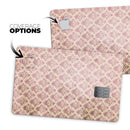 Micro Maroon and Faded Yellow Rococo Pattern - Premium Protective Decal Skin-Kit for the Apple Credit Card