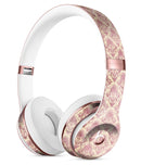 Micro Maroon and Faded Yellow Rococo Pattern Full-Body Skin Kit for the Beats by Dre Solo 3 Wireless Headphones