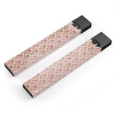 Micro Maroon and Faded Yellow Rococo Pattern - Premium Decal Protective Skin-Wrap Sticker compatible with the Juul Labs vaping device