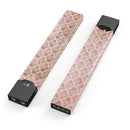 Micro Maroon and Faded Yellow Rococo Pattern - Premium Decal Protective Skin-Wrap Sticker compatible with the Juul Labs vaping device