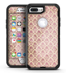 Micro Maroon and Faded Yellow Rococo Pattern - iPhone 7 Plus/8 Plus OtterBox Case & Skin Kits