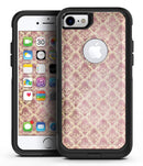 Micro Maroon and Faded Yellow Rococo Pattern - iPhone 7 or 8 OtterBox Case & Skin Kits