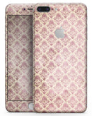 Micro Maroon and Faded Yellow Rococo Pattern - Skin-kit for the iPhone 8 or 8 Plus