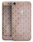 Micro Maroon and Faded Yellow Rococo Pattern - Skin-kit for the iPhone 8 or 8 Plus