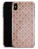 Micro Maroon and Faded Yellow Rococo Pattern - iPhone X Clipit Case